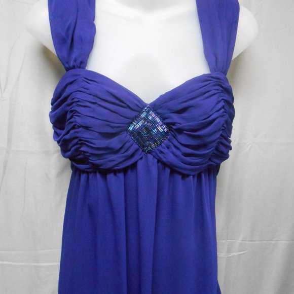 London Style Nights purple knee length dress 10 - Picture 2 of 5